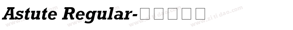 Astute Regular字体转换
